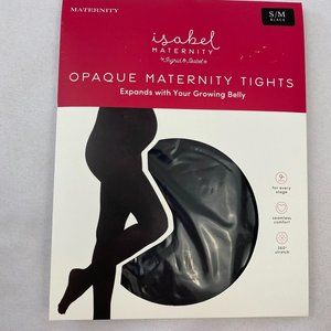 Isabel Maternity Black Opaque Maternity Tights S/M